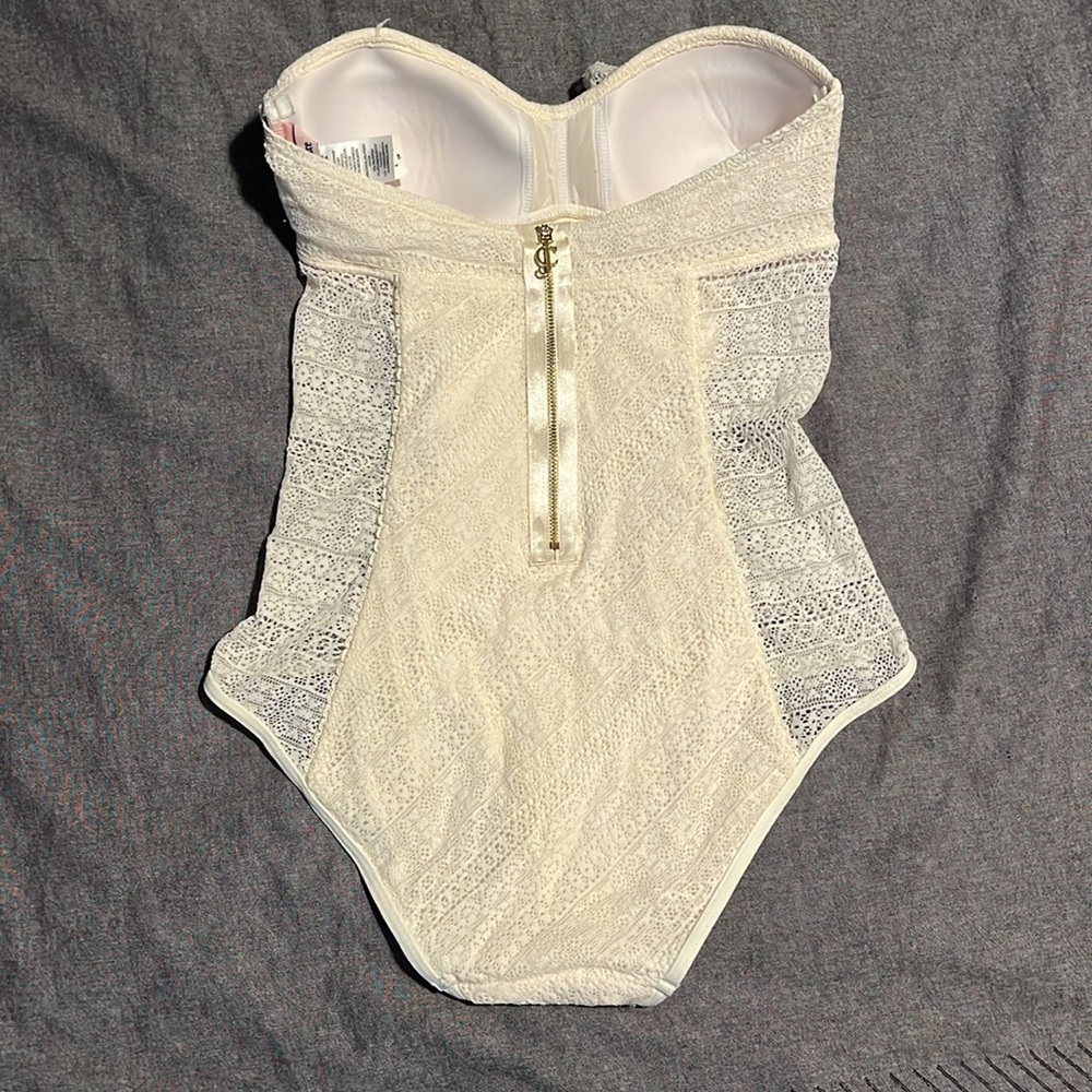 Juicy Couture lace cream bodysuit/swimsuit - Picture 2 of 7